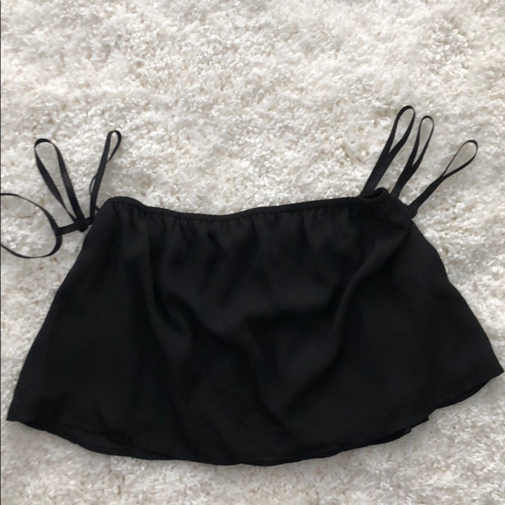 Off the Shoulder Flowy Crop Top